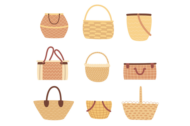 traditional-wicker-baskets-containers-for-storage-and-carrying-produc