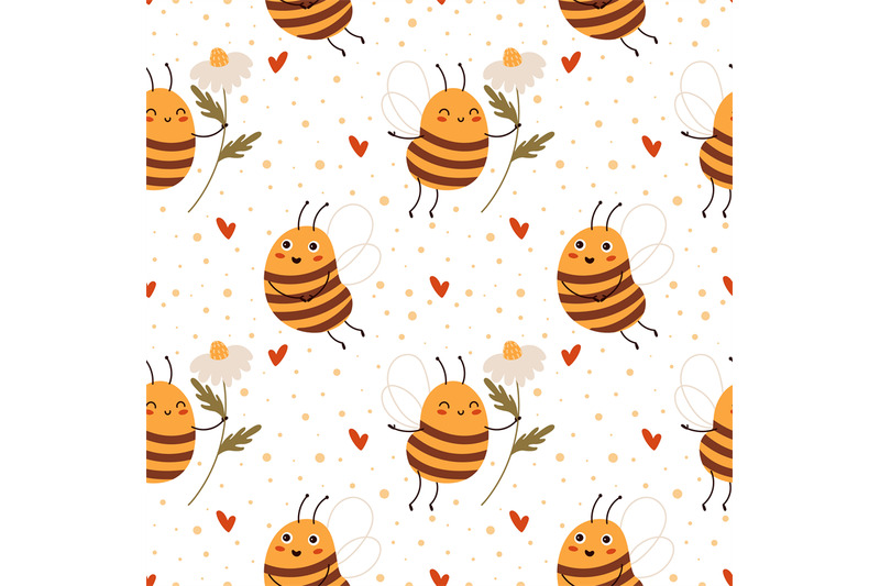 seamless-cute-bee-cartoon-background-with-honeybee-characters-little