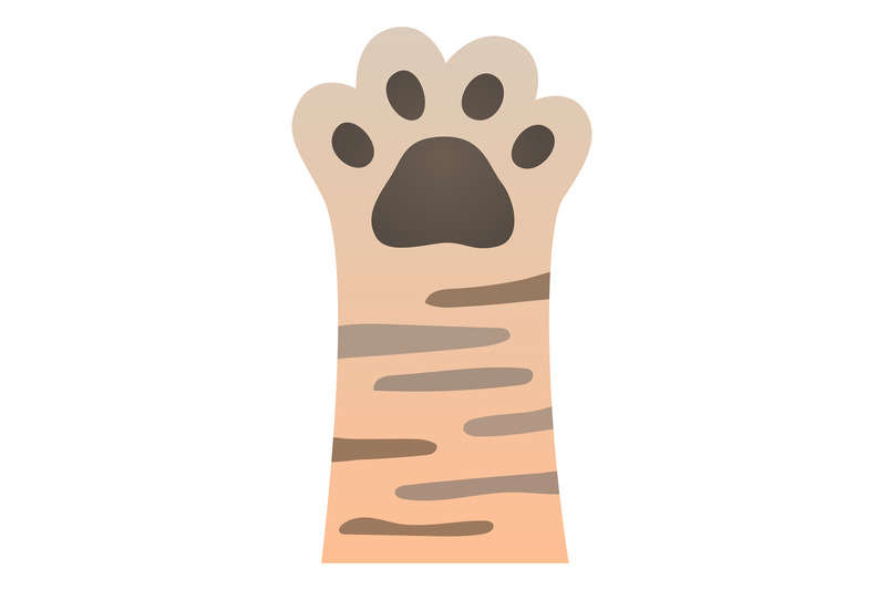 cartoon-striped-cat-paw-playing-kitten-toes