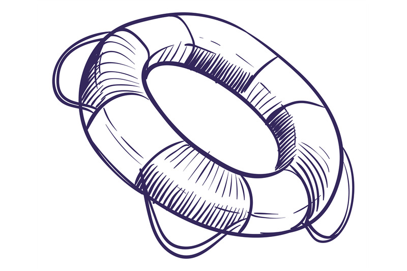 lifebuoy-icon-safety-ring-in-hand-drawn-style