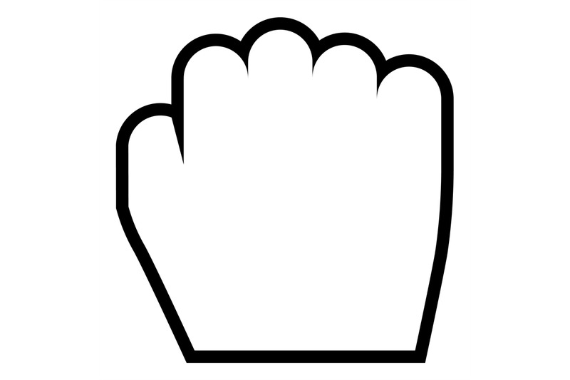 fist-hand-cursor-grab-symbol-in-line-style