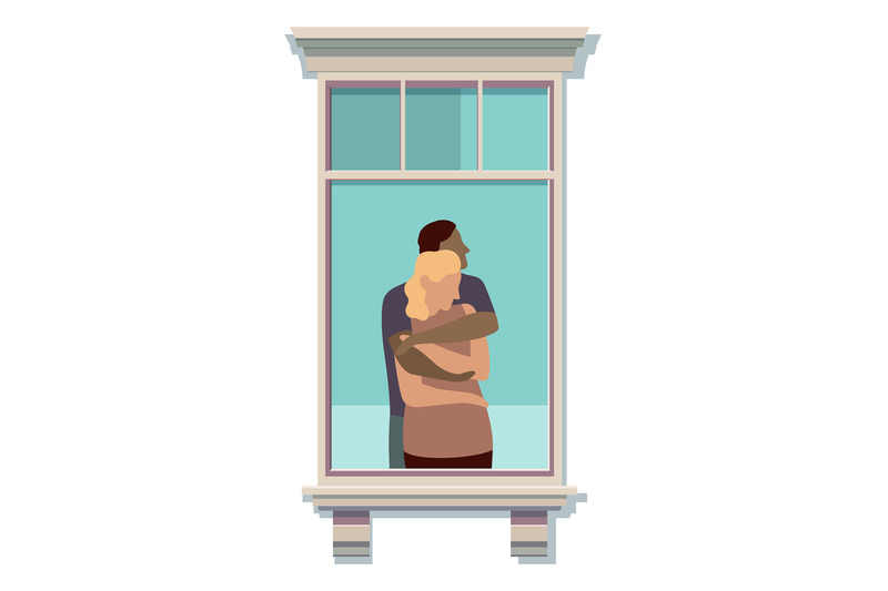 neighbor-happy-couple-staying-in-front-of-window-building-exterior