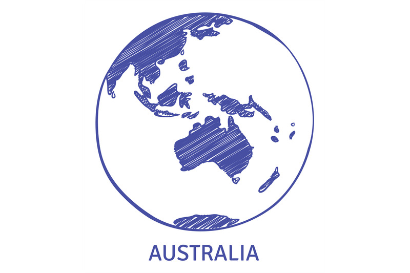 australia-on-globe-world-map-sketch-in-pen-ink-style