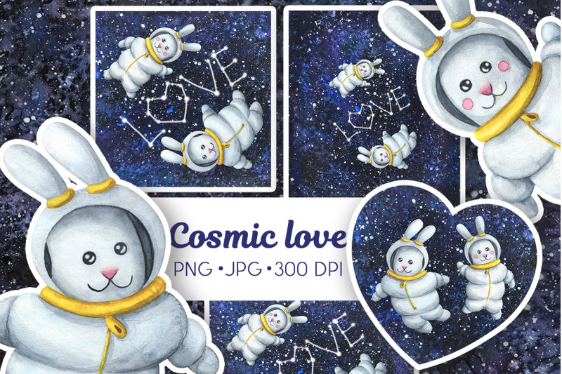 astronauts-039-cosmic-love-watercolor-collection