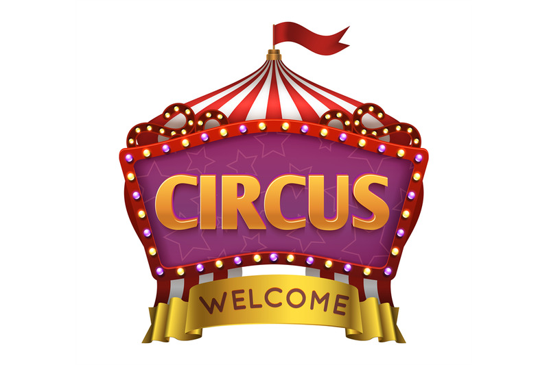 circus-welcome-banner-show-red-white-striped-tent-roof-of-stage-lig