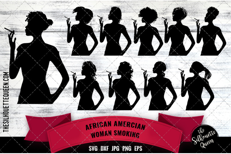 black-woman-smoking-svg