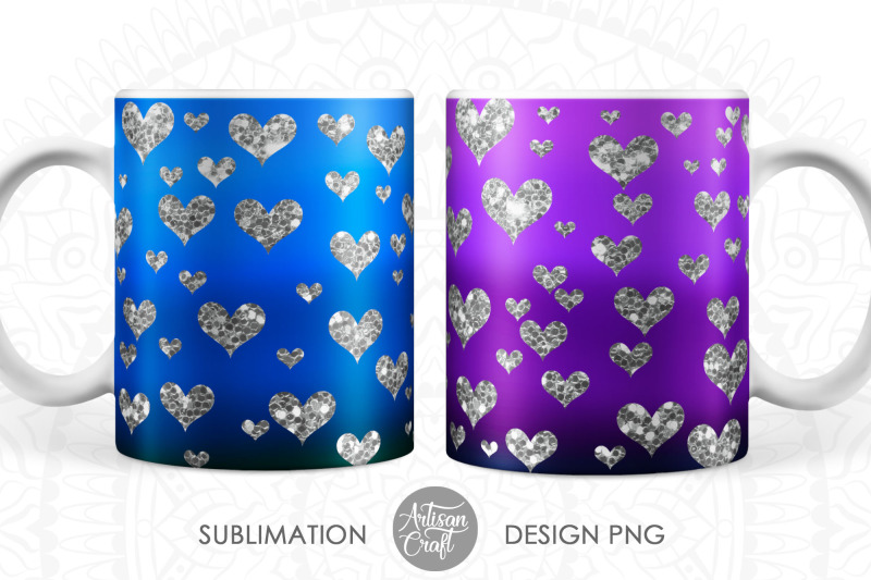 mug-sublimation-wrap-color-gradient-silver-glitter-hearts-11oz-mug