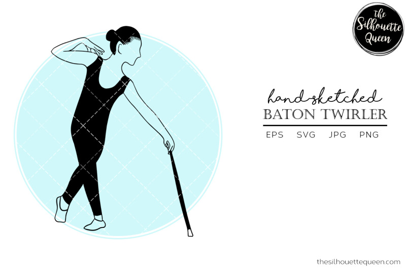 hand-drawn-baton-twirler-vector-sketch