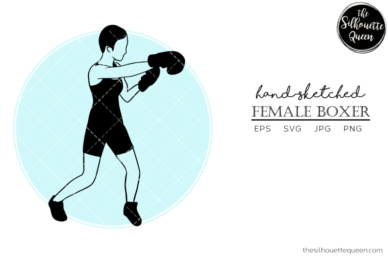 hand-drawn-female-boxer-vector-sketch