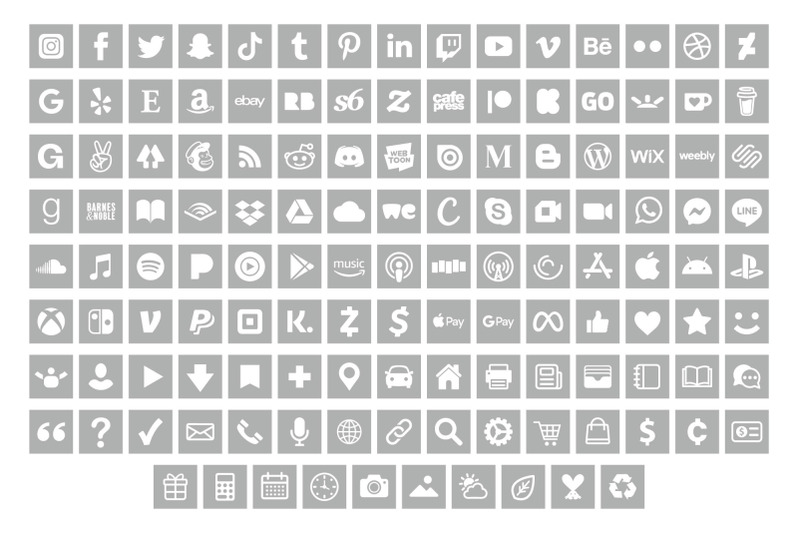 gray-square-social-media-icons-set