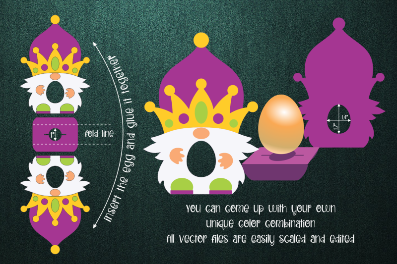 mardi-gras-king-gnome-egg-holder-template-svg