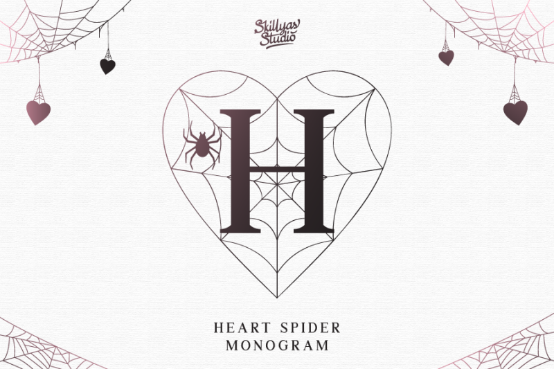 heart-spider-monogram-split-letter-font