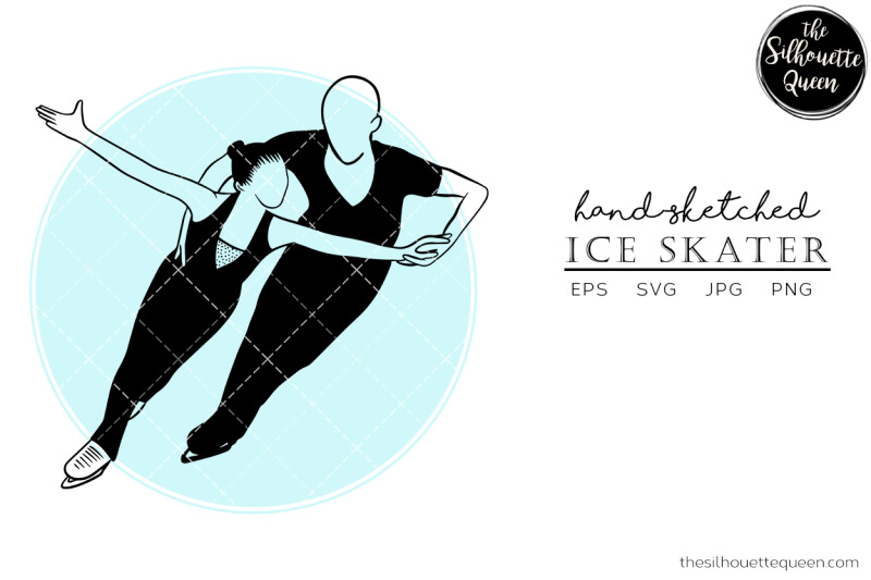hand-drawn-couple-ice-skater-vector-sketch