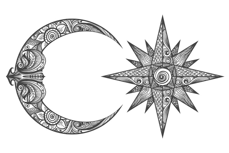 crescent-moon-and-star-drawn-in-zentangle-style