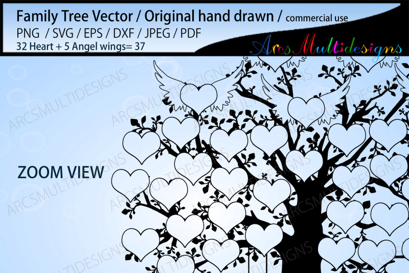 32-hearts-with-5-angel-wings-family-tree