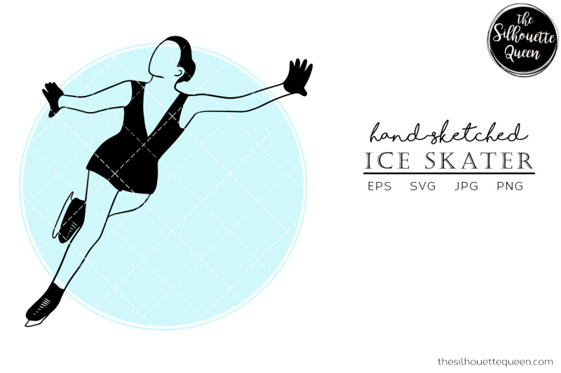 hand-drawn-female-ice-skater-vector-sketch