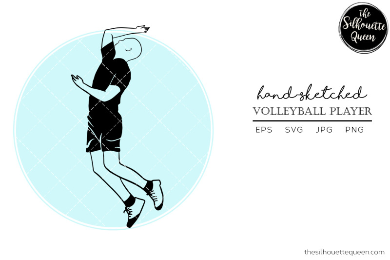 hand-drawn-male-volleyball-player-vector-sketch