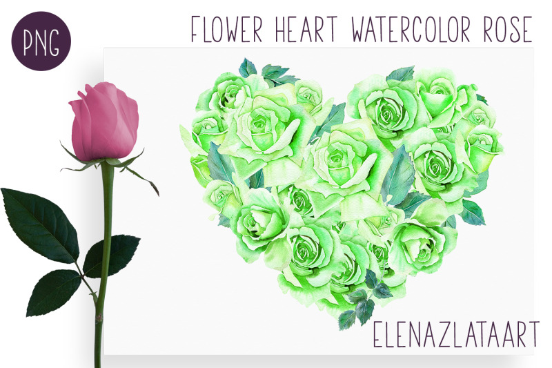 heart-watercolor-green-rose-valentine-039-s-day-clipart