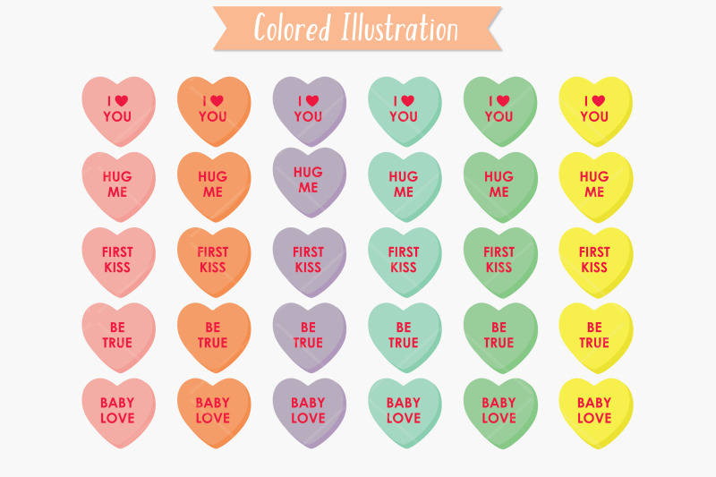 valentine-heart-candy-colored-hearts-love-words