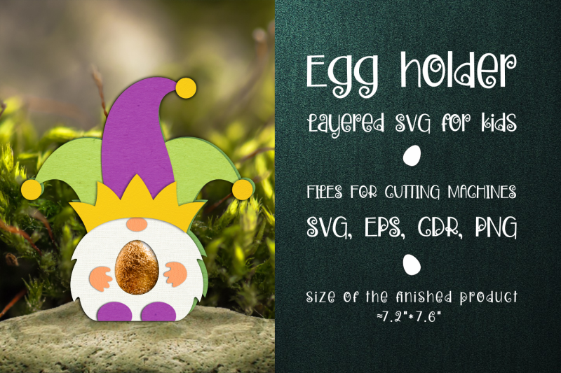 king-gnome-mardi-gras-egg-holder-template-svg