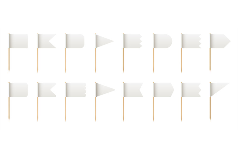 wooden-toothpick-with-white-paper-flag-shapes-for-food-realistic-litt