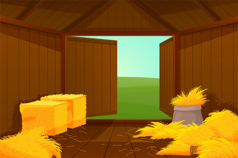 inside-barn-house-cartoon-farm-wooden-hay-or-straw-inside-door-open