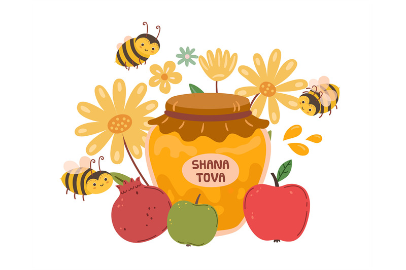 jewish-new-year-festival-rosh-hashanah-happy-shana-tova-flying-bee