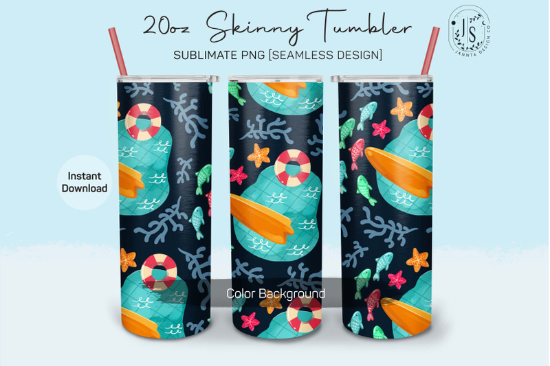 vacation-summer-beach-20oz-tumbler-sublimation-wrap