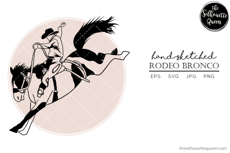 hand-drawn-rodeo-bronco-vector-sketch