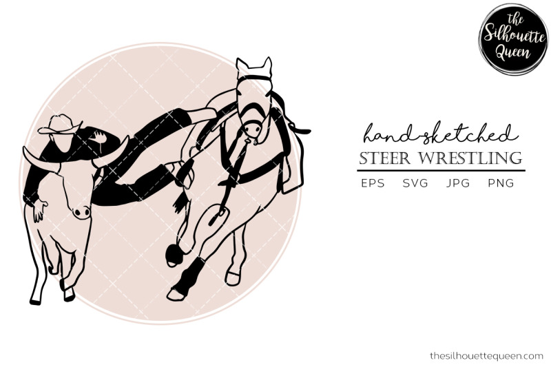 hand-drawn-rodeo-steer-wrestling-vector-sketch