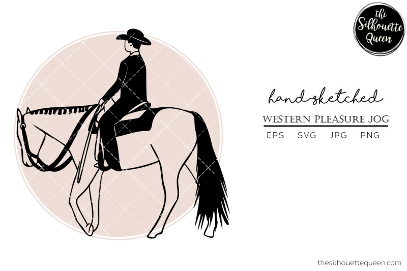 hand-drawn-western-pleasure-jog-vector-sketch