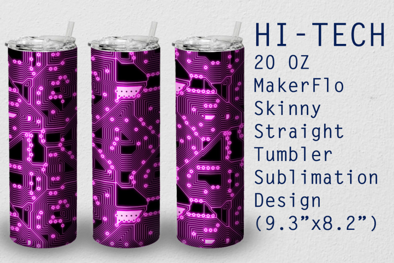 tumbler-straight-20-oz-sublimation-hi-tech-wrap-design