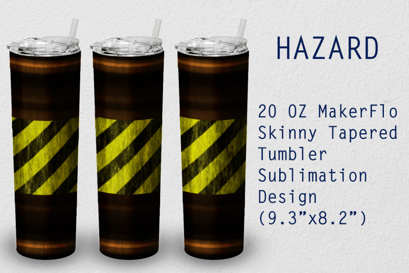 tumbler-tapered-20-oz-sublimation-hazard-wrap-design