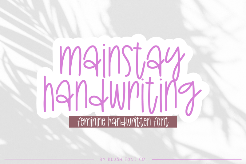 mainstay-handwriting-font
