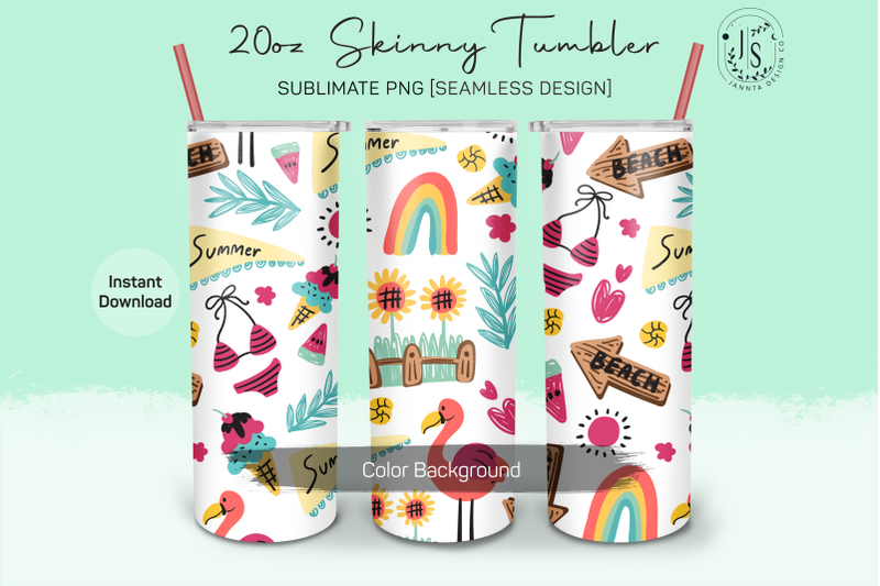 fashion-summer-beach-20oz-tumbler-sublimation-wrap