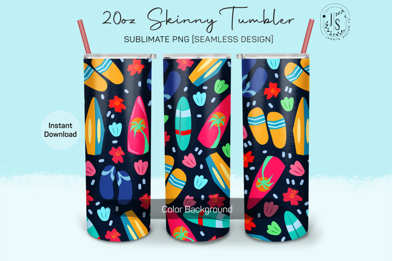 fresh-beach-20oz-tumbler-sublimation-wrap