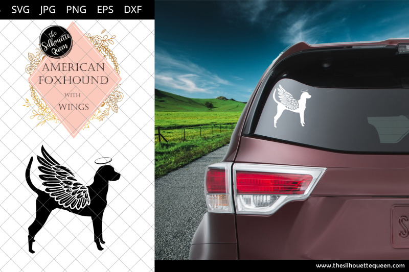 american-foxhound-5-with-wings-svg-pet-memorial-rip-angel