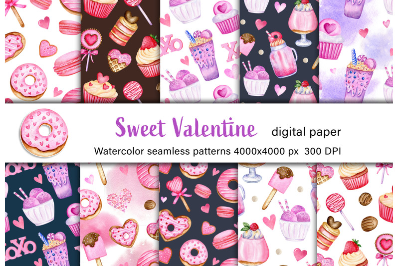 valentine-039-s-day-sweets-watercolor-digital-paper-love-seamless-pattern