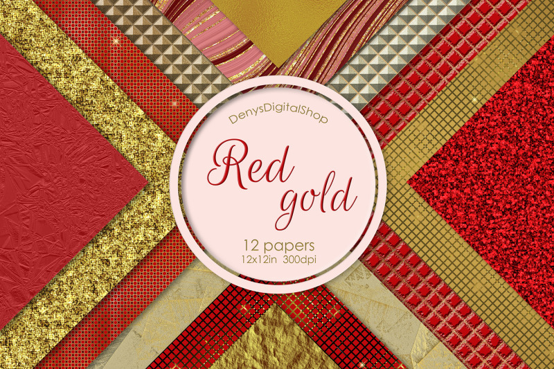 digital-scrapbook-papers-red-gold-textures-papers-patterned-papers