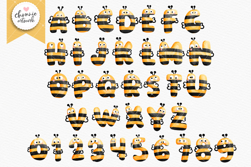 bee-alphabets-and-numbers