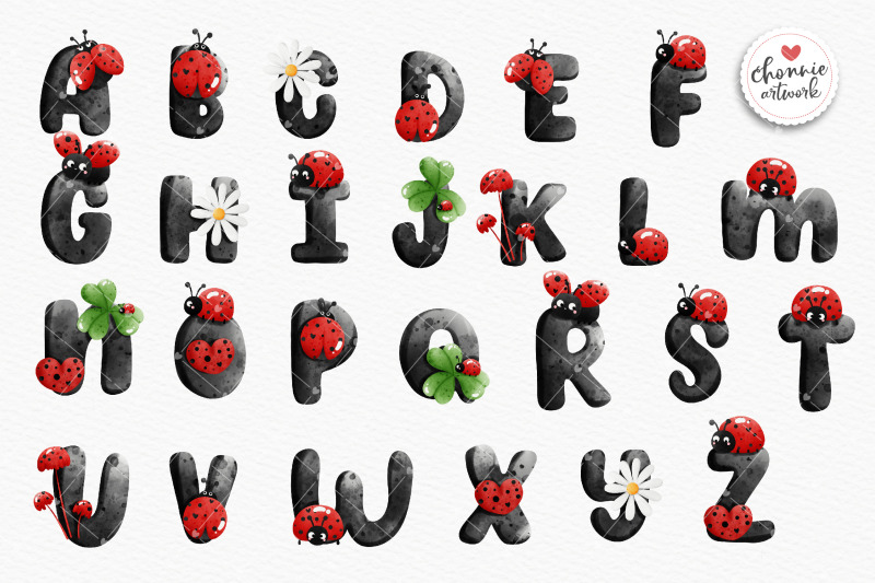 ladybug-alphabets-ladybug-fonts