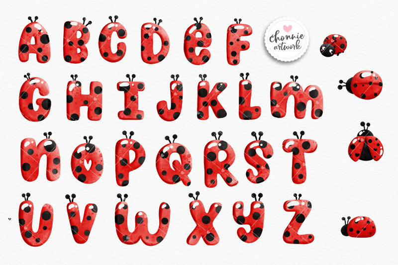 ladybug-alphabets-ladybug-fonts