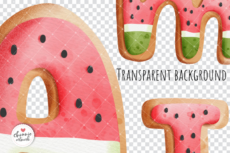 watermelon-cookies-alphabets-watermelon-fonts