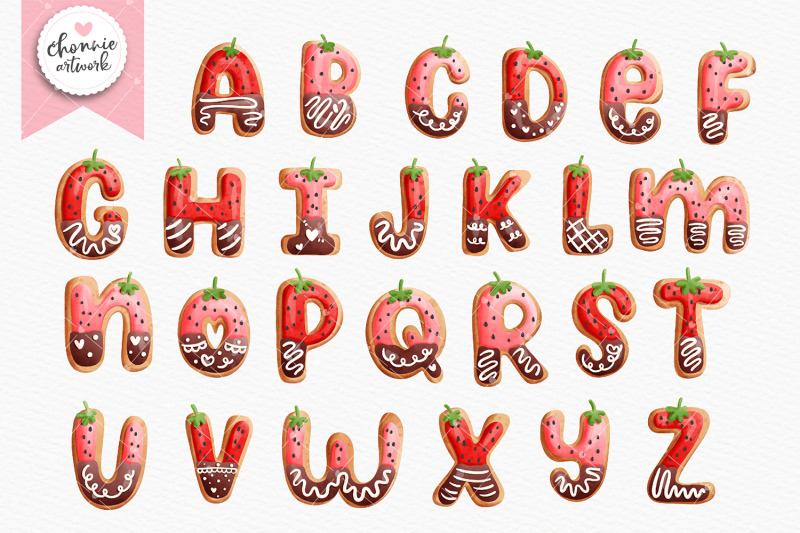 strawberry-chocolate-alphabet-strawberry-alphabet