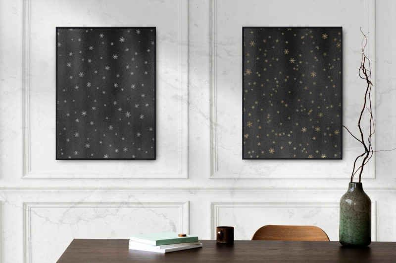 black-papers-with-gold-amp-silver-stars