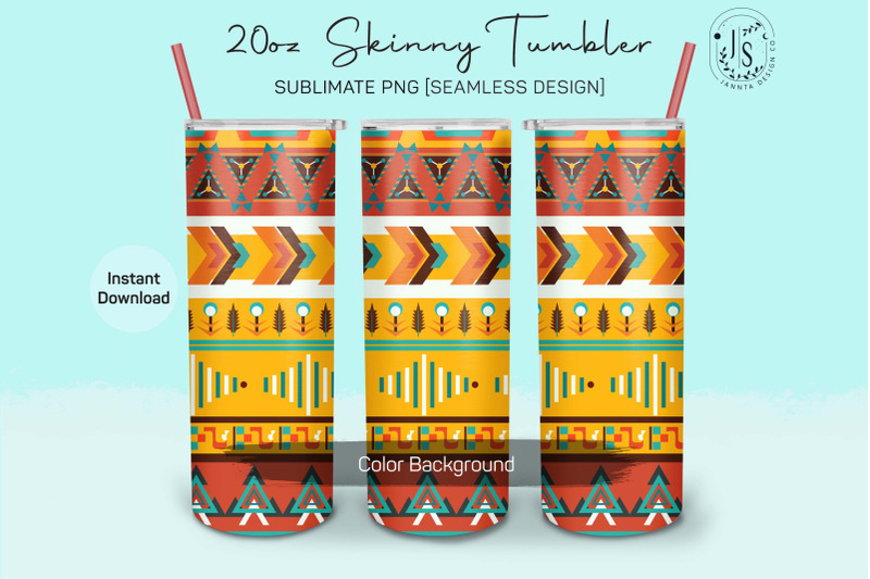 aztec-pattern-20oz-tumbler-sublimation-wrap