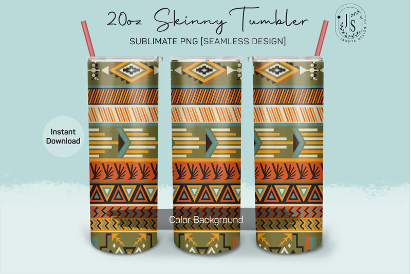 aztec-pattern-20oz-tumbler-sublimation-wrap