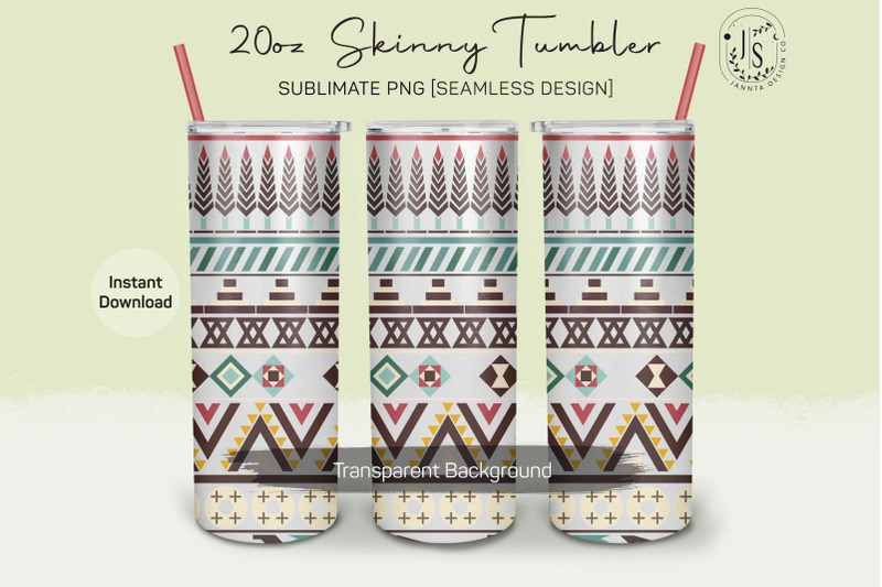 tribal-pattern-20oz-tumbler-sublimation-wrap