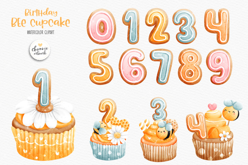 birthday-bee-cupcake-honey-bee-clipart-bee-clipart-birthday-bee-cli