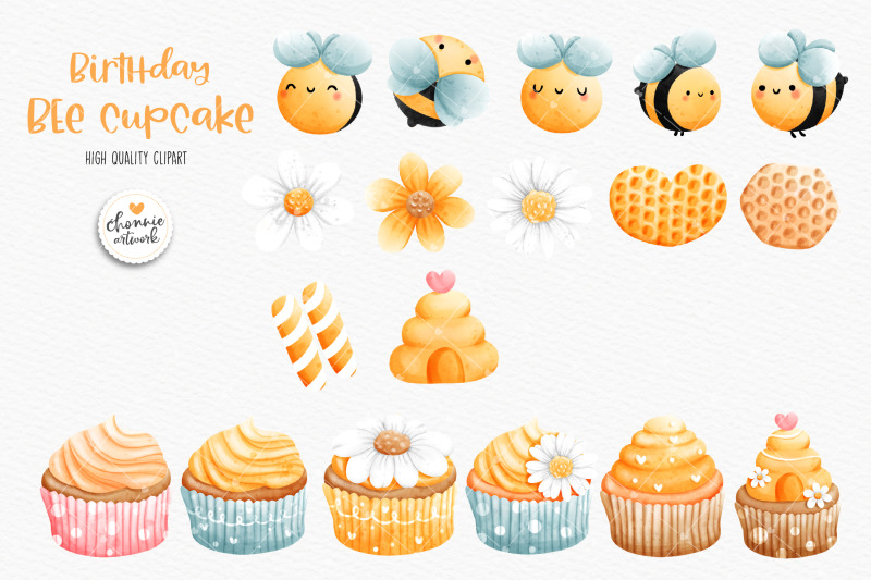 birthday-bee-cupcake-honey-bee-clipart-bee-clipart-birthday-bee-cli